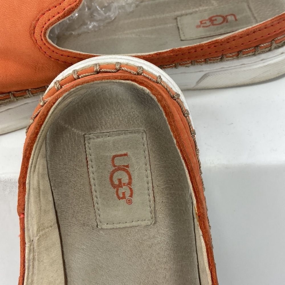 Womens UGG Australia Caleel Slip On Shoes Size 9.5Mule Leather pastel orange - Picture 3 of 5